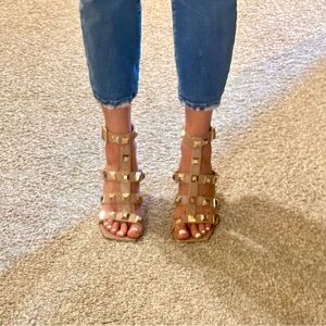 Gold Studded Women's Sandals
